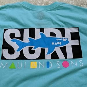 Maui & Sons T Shirt. Turq/ multi color Size L